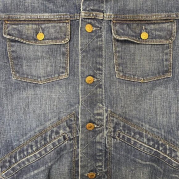 Vtg Ralph Lauren Jeans Co Blue Denim Jean Jacket trucker classic Americana. XL - Picture 4 of 4